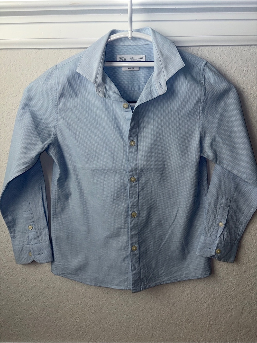 Zara Light Blue Kids Button-Down Shirt